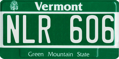 VT license plate NLR606
