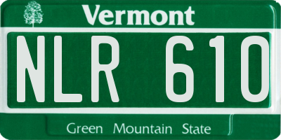 VT license plate NLR610