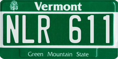 VT license plate NLR611