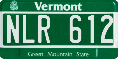 VT license plate NLR612