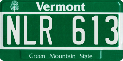 VT license plate NLR613