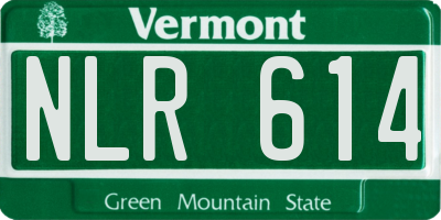 VT license plate NLR614