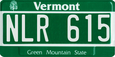 VT license plate NLR615