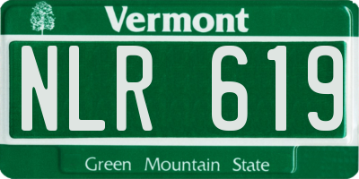 VT license plate NLR619