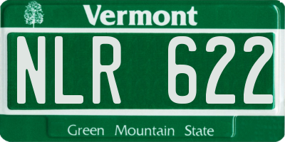 VT license plate NLR622