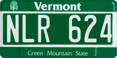 VT license plate NLR624