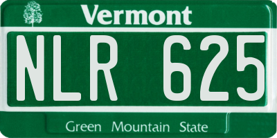 VT license plate NLR625