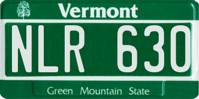 VT license plate NLR630