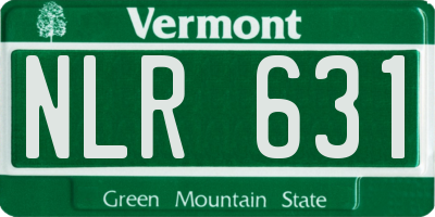 VT license plate NLR631