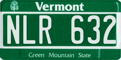 VT license plate NLR632