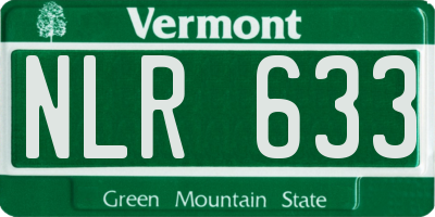 VT license plate NLR633