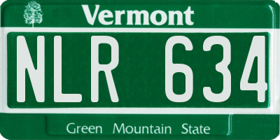 VT license plate NLR634