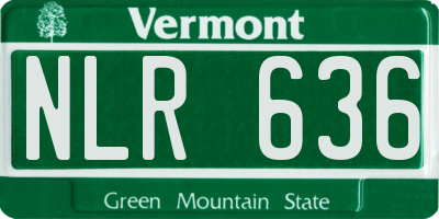 VT license plate NLR636
