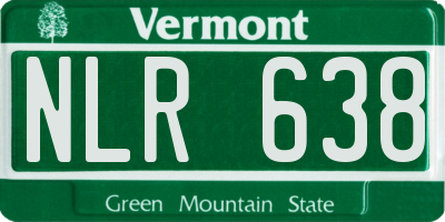 VT license plate NLR638