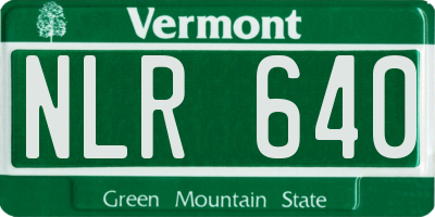VT license plate NLR640