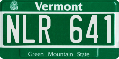 VT license plate NLR641