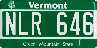 VT license plate NLR646