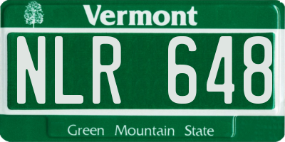 VT license plate NLR648
