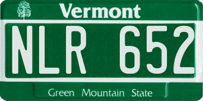 VT license plate NLR652