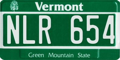 VT license plate NLR654