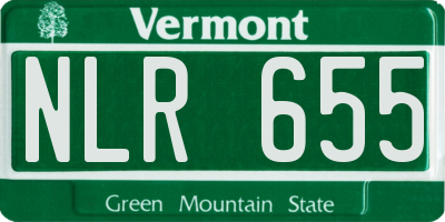 VT license plate NLR655