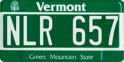 VT license plate NLR657