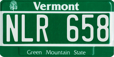 VT license plate NLR658