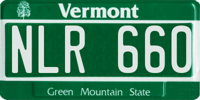 VT license plate NLR660