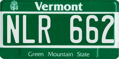 VT license plate NLR662