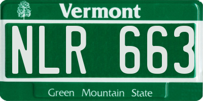 VT license plate NLR663