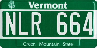VT license plate NLR664