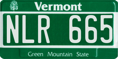 VT license plate NLR665