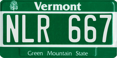 VT license plate NLR667