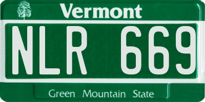 VT license plate NLR669