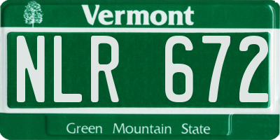 VT license plate NLR672