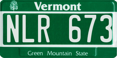VT license plate NLR673