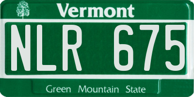 VT license plate NLR675