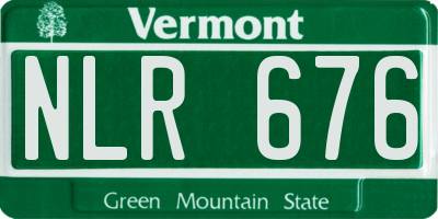VT license plate NLR676