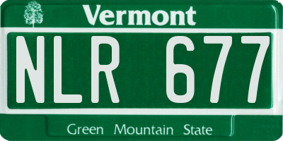 VT license plate NLR677