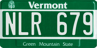 VT license plate NLR679