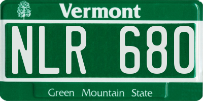 VT license plate NLR680