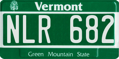 VT license plate NLR682