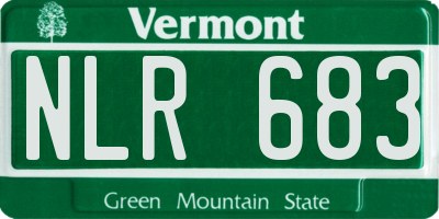 VT license plate NLR683