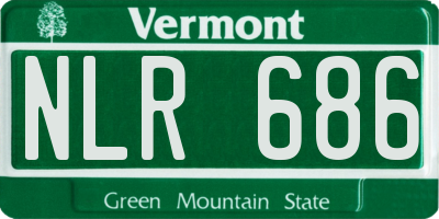 VT license plate NLR686