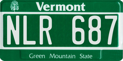 VT license plate NLR687