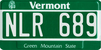 VT license plate NLR689
