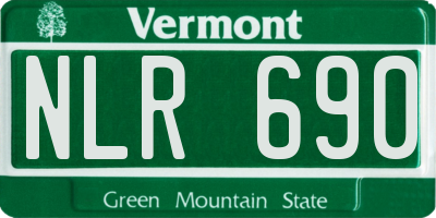 VT license plate NLR690