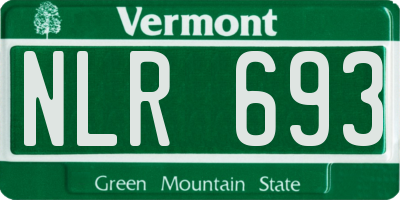 VT license plate NLR693