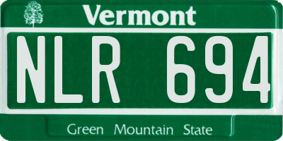 VT license plate NLR694