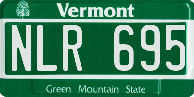 VT license plate NLR695